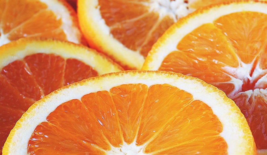 sliced oranges